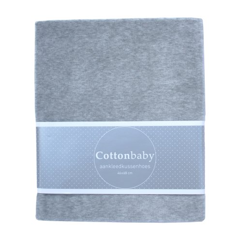 Housse de matelas à langer en velours, gris clair
